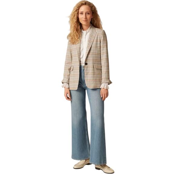 ME+EM Statement Check Boyfriend Blazer UK6|US2 - Picture 2 of 15